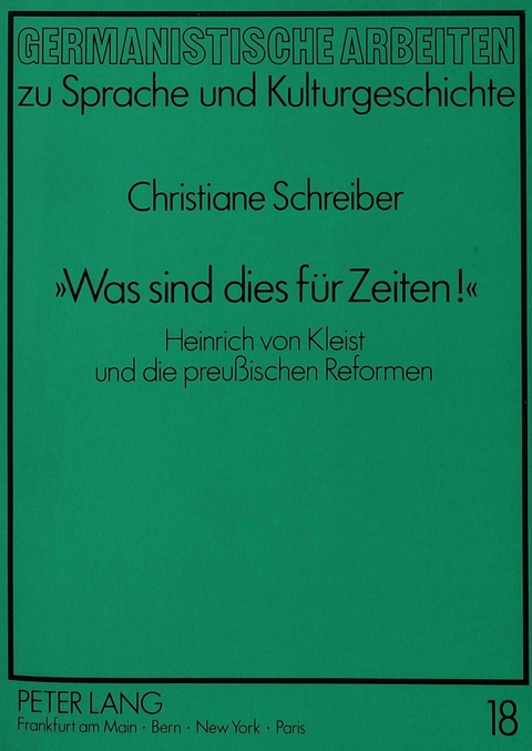 «Was sind dies für Zeiten¿» - Christiane Schreiber