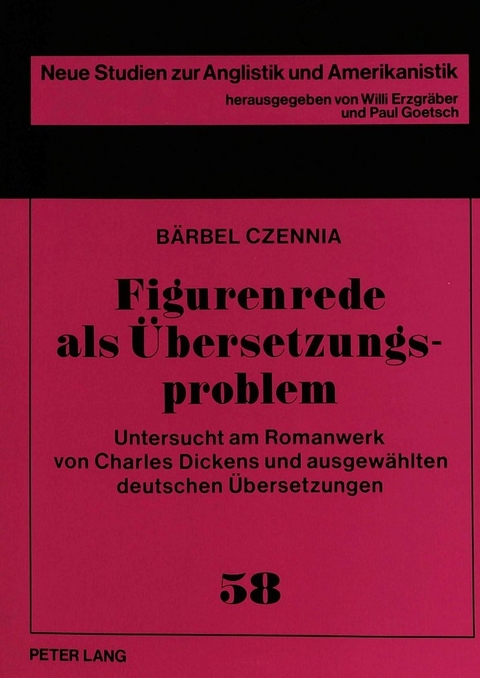 Figurenrede als Übersetzungsproblem - Bärbel Czennia