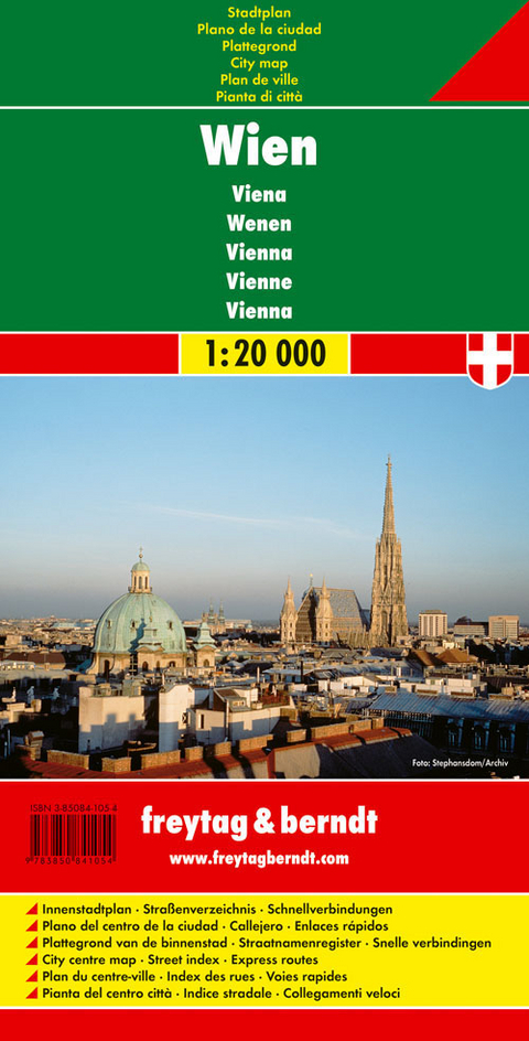 Wien, Stadtplan 1:20.000 - 