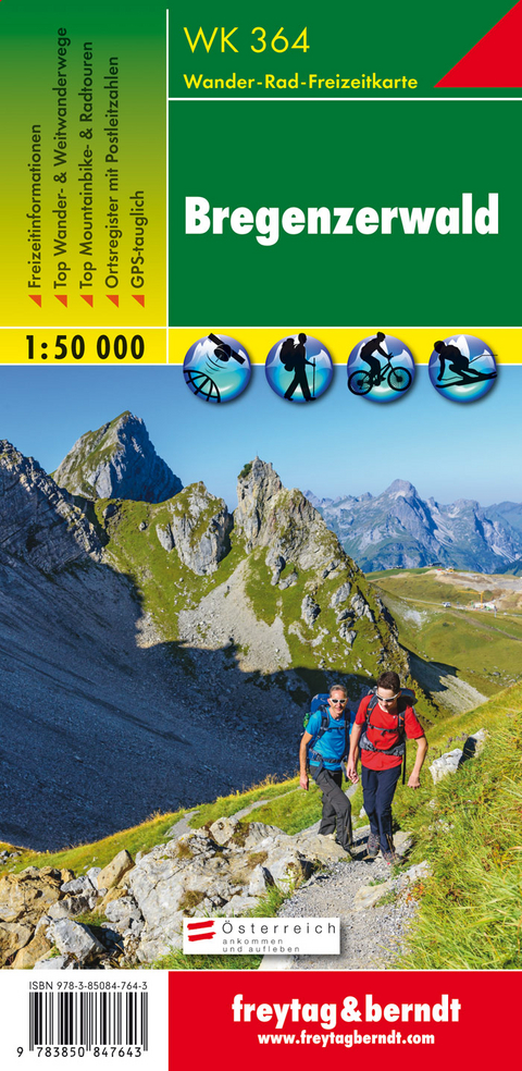 WK 364 Bregenzerwald, Wanderkarte 1:50.000 - 