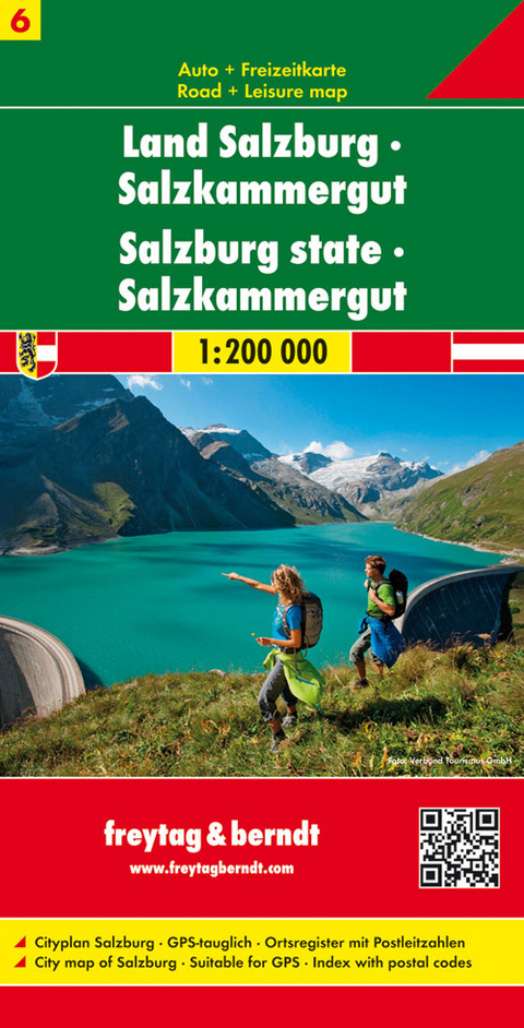 Land Salzburg - Salzkammergut, Autokarte 1:200.000 - 