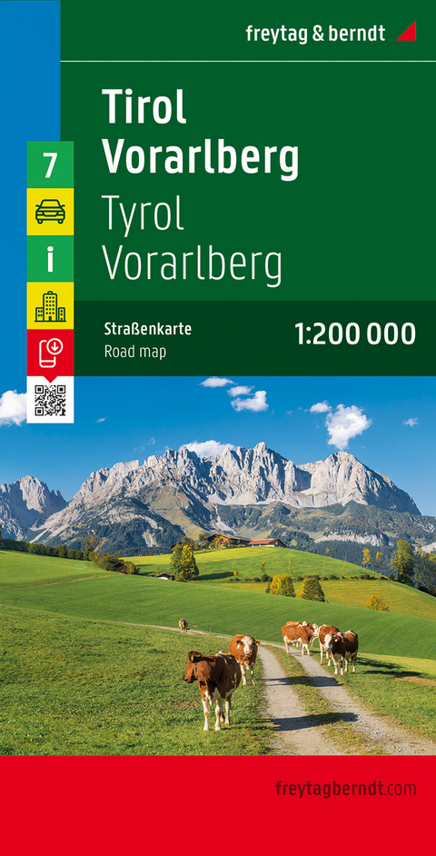 Tirol - Vorarlberg, Autokarte 1:200.000 - 