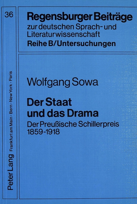 Der Staat und das Drama - Wolfgang Sowa