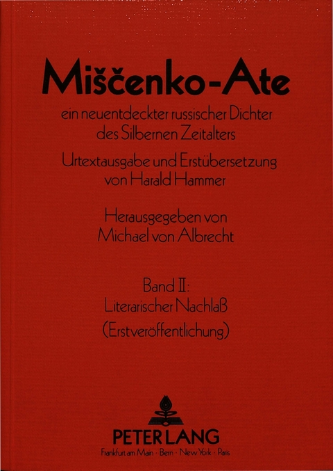 Ein neuentdeckter russischer Dichter des Silbernen Zeitalters - Harald Hammer