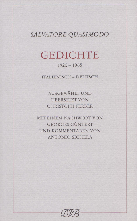 Gedichte 1920-1965 - Salvatore Quasimodo