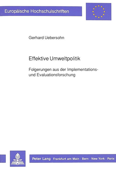 Effektive Umweltpolitik - Gerhard Uebersohn