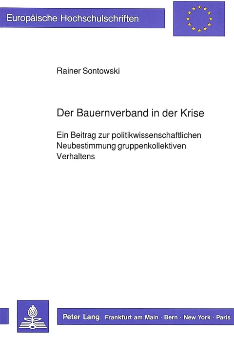 Der Bauernverband in der Krise - Rainer Sontowski