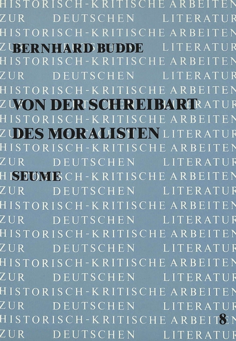 Von der Schreibart des Moralisten - Bernhard Budde