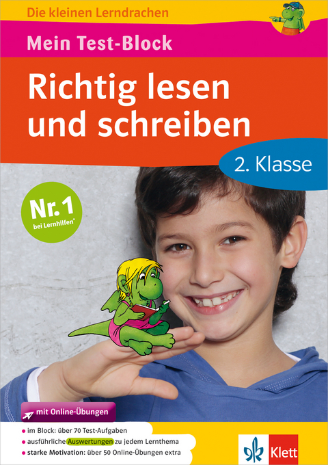 Mein Test-Block Richtig lesen und schreiben mit Online-Übungen 2. Klasse