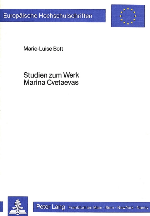 Studien zum Werk Marina Cvetaevas - Marie-Luise Bott