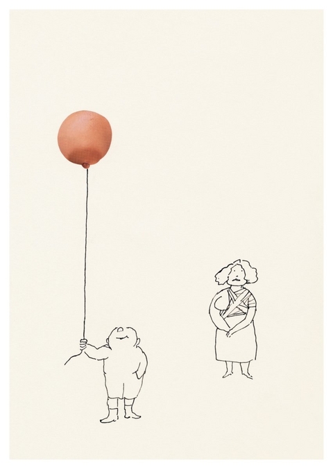 Ohne Titel / Luftballon (Postkarte, 20 Ex) - Tomi Ungerer