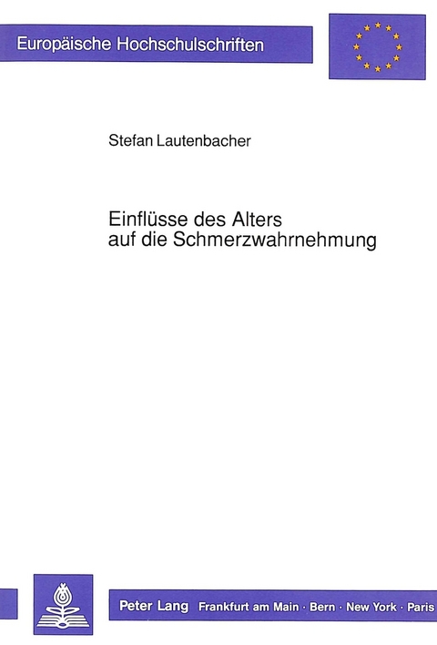 Einflüsse des Alters auf die Schmerzwahrnehmung - Stefan Lautenbacher