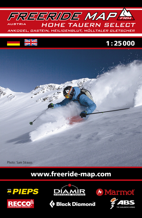 Freeride Map Hohe Tauern Select / Ankogel, Gastein, Heiligenblut, Mölltaler Gletscher