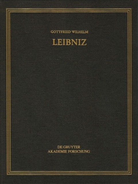 Gottfried Wilhelm Leibniz: Sämtliche Schriften und Briefe. Allgemeiner... / Oktober 1704 – Juli 1705 - 