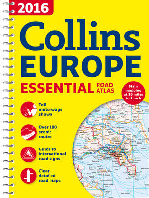 2016 Collins Essential Road Atlas Europe -  Collins Maps