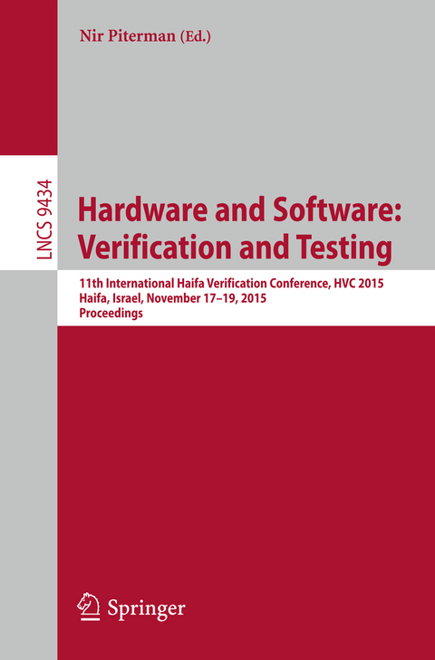 Hardware and Software: Verification and Testing - 