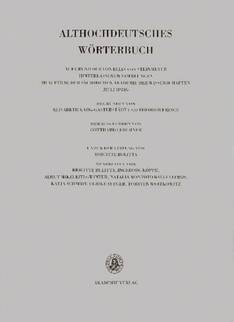 Althochdeutsches Wörterbuch / Band V: K-L, 10. Lieferung (lebenkla bis fir-leiten) - 