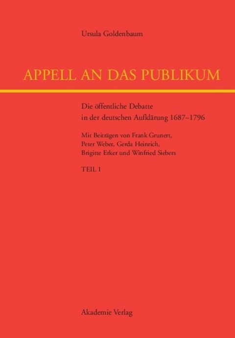 Appell an das Publikum - Ursula Goldenbaum