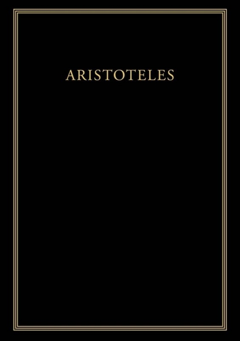 Aristoteles: Aristoteles Werke / Rhetorik