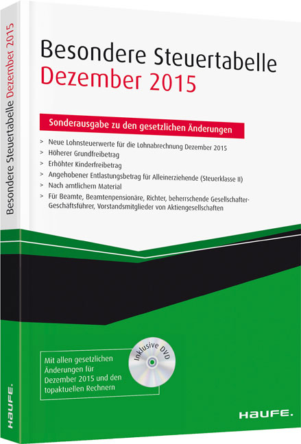 Besondere Steuertabelle 2015