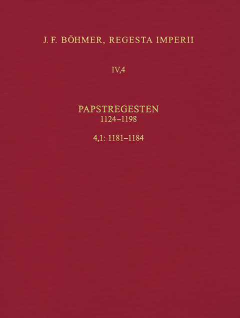 Regesta Imperii IV, 4, Lfg. 1: Lothar III. und Ältere Staufer