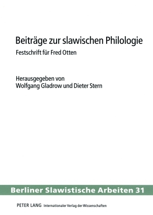 Beiträge zur slawischen Philologie - 