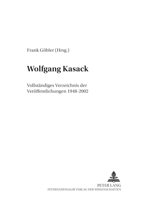 Wolfgang Kasack - 