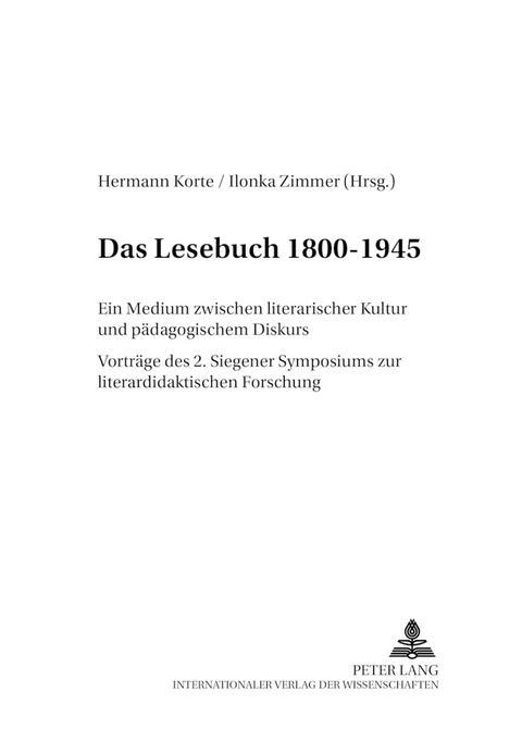 Das Lesebuch 1800-1945 - 