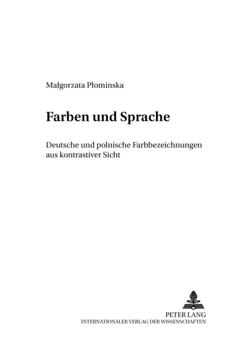 Farben und Sprache - Malgorzata Plominska