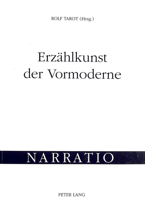 Erzählkunst der Vormoderne