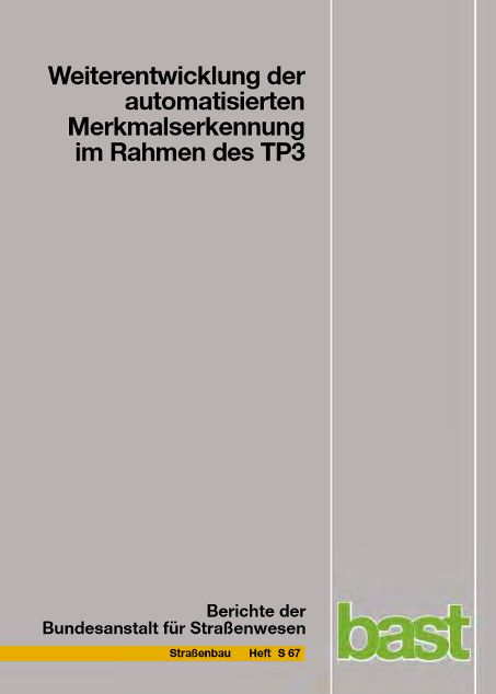 Weiterentwicklung der automatisierten Merkmalserkennung im Rahmen des TP3 - U. Canzler, B. Winklere