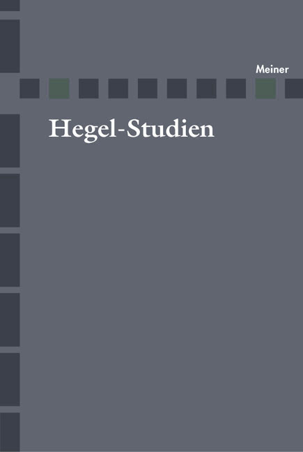 Hegel-Studien Band 33 - 