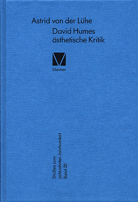 David Humes ästhetische Kritik - Astrid von der Lühe