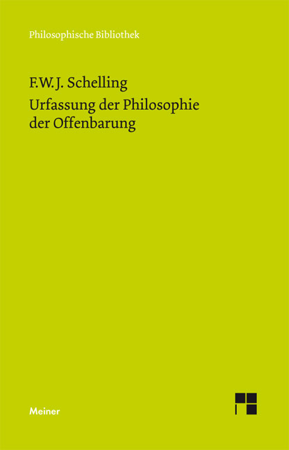 Urfassung der Philosophie der Offenbarung - Friedrich Wilhelm Joseph Schelling