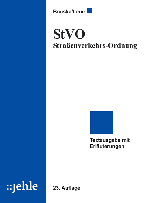 StVO Straßenverkehrs-Ordnung - 