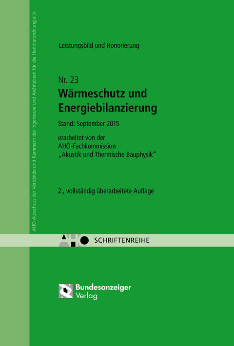 Wärmeschutz und Energiebilanzierung - 