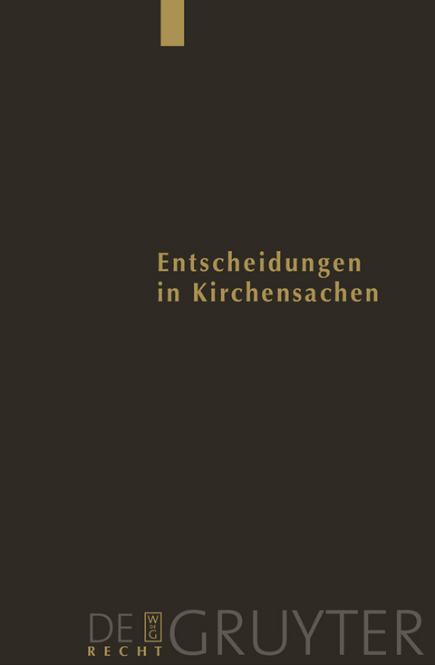 Entscheidungen in Kirchensachen seit 1946 / 1.7. - 31.12.2003 - 