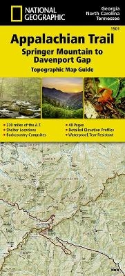 Appalachian Trail, Springer Mountain To Davenport Gap, Georgia, North Carolina, Tennessee -  National Geographic Maps