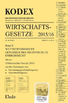 KODEX Wirtschaftsgesetze Band II 2015/16 - Georg Konetzky