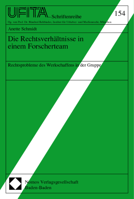 Die Rechtsverhältnisse in einem Forscherteam - Anette Schmidt