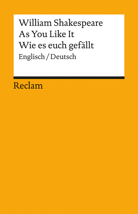 As You Like It /Wie es euch gefällt - William Shakespeare