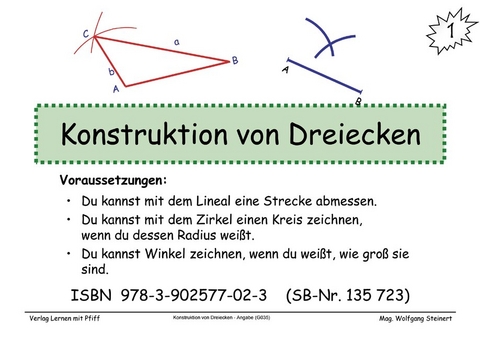 Konstruktion von Dreiecken - Wolfgang Steinert