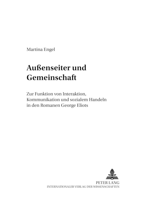 Außenseiter und Gemeinschaft - Martina Engel