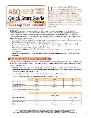 Ages & Stages Questionnaires®: Social Emotional (ASQ®:SE-2): Quick Start Guide (Spanish) / Guia Rapida en Espanol - Jane Squires, Diane Bricker, Elizabeth Twombley