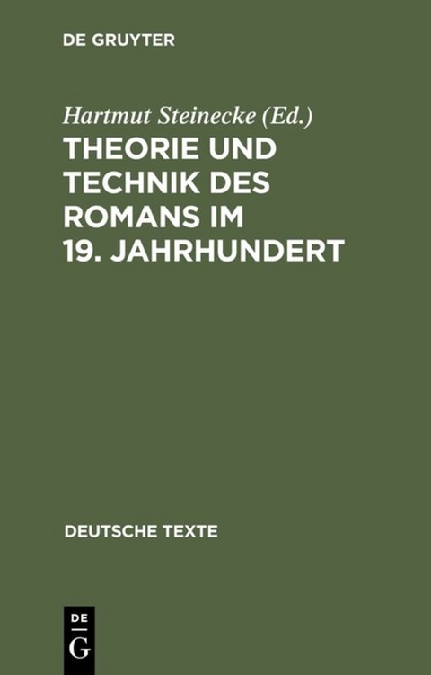 Theorie und Technik des Romans im 19. Jahrhundert - 