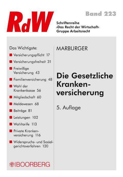 Die Gesetzliche Krankenversicherung - Klaus Marburger