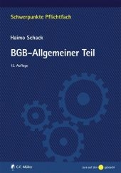 BGB-Allgemeiner Teil - Haimo Schack