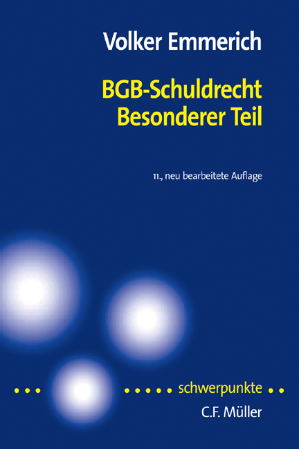 BGB-Schuldrecht Besonderer Teil - Volker Emmerich