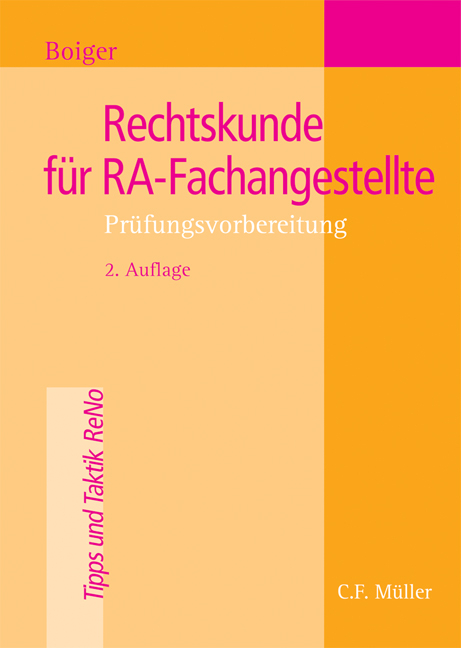 Rechtskunde für RA-Fachangestellte - Wolfgang Boiger