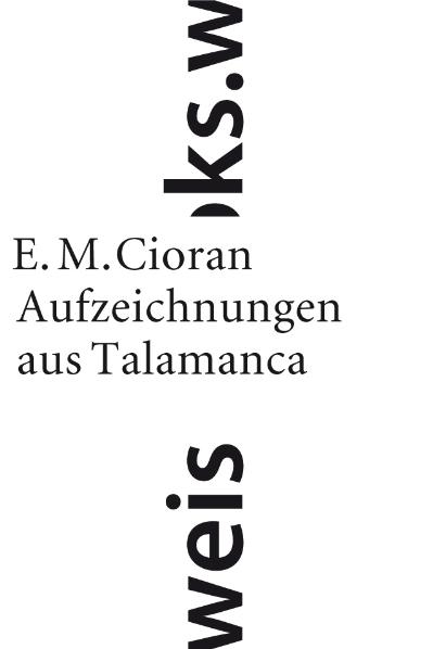 Aufzeichnungen aus Talamanca - E. M. Cioran